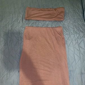 Tube top and skirt set